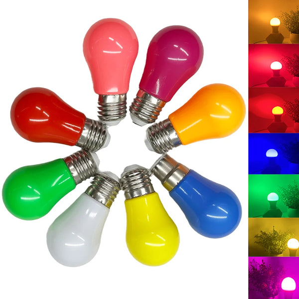 E27 B22 Lamp Led Bar Light 2W Colorful LED Bulb Lamp Red Blue Green Yellow Pink Lampara Light KTV Party Home Decor Lighting 220V