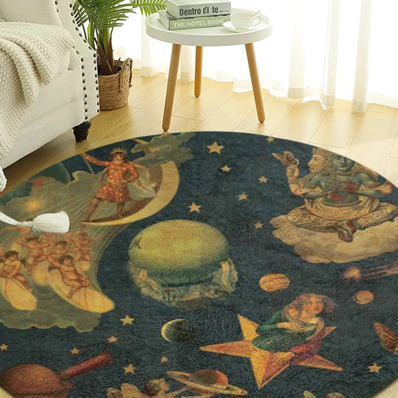 Crush Pumpkin Mellon Collie And Infinite Sadness Artwork Round Mat Non Slip Flannel Floor Rugs By Ho Me Lili