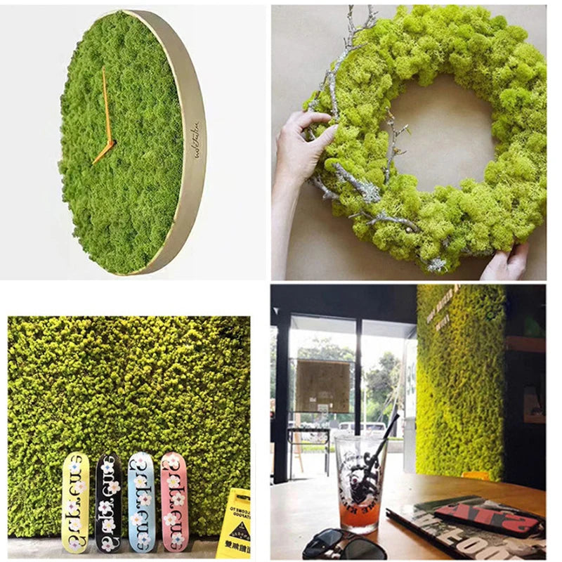 40g Simulation Artificial Moss Green Eternal Life Moss Grass Fake Plant For Home Wall Decor Garden Micro Landscape Material Gift