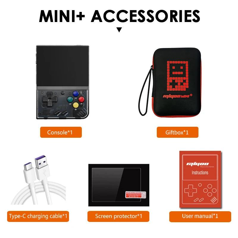 MIYOO Mini Plus Portable Retro Handheld Game Console V2 Mini+ IPS Screen Classic Video Game Console Linux System Children's Gift