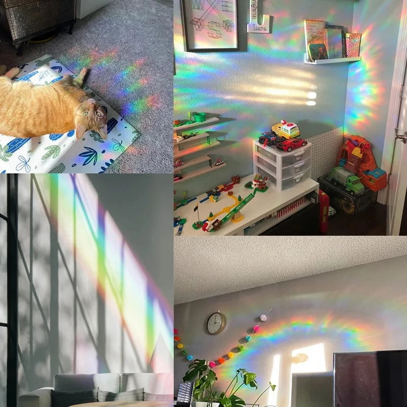 Sun Catcher Window Stickers Butterfly Stained Rainbow Prism Glass Sticker for Home Kids Bedroom Decoration Christmas New Year