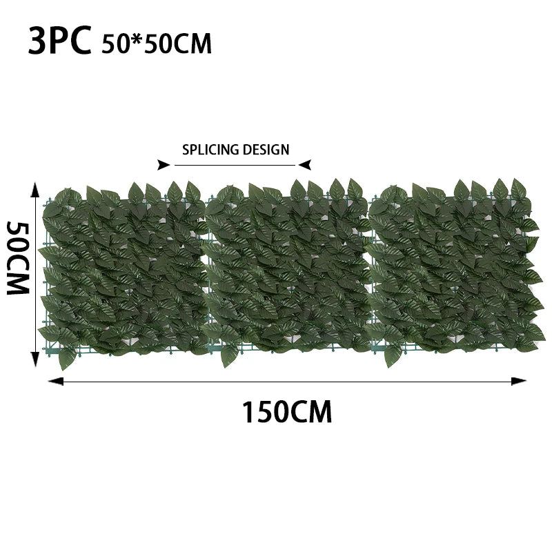 Artificial Ivy Fence Plant Grass Wall Panel Hedge Green Leaf Fence Panels Privacy Screen Home Garden Balcony Decoration Outdoor