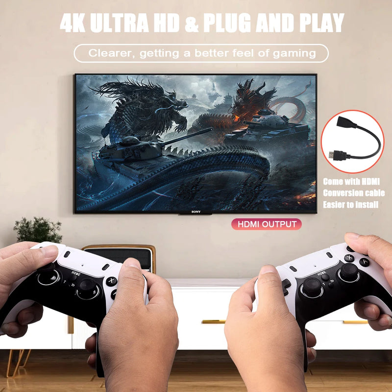 New GD10 PRO Video Game Stick Console 2.4G Double Wireless Controller Game 4K 58000 Games 256GB Retro Games Boy Christmas Gift