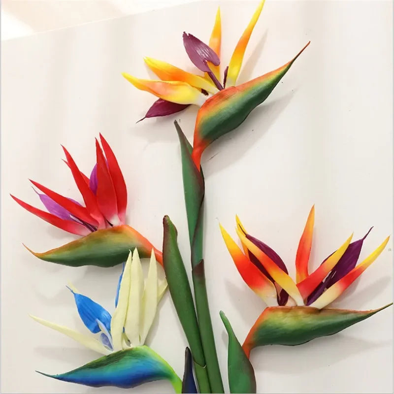 Home Decoration Bird of Paradise Artificial Flower Strelitzia Orchid Green Plant Decorative Flower Living Room Decoration