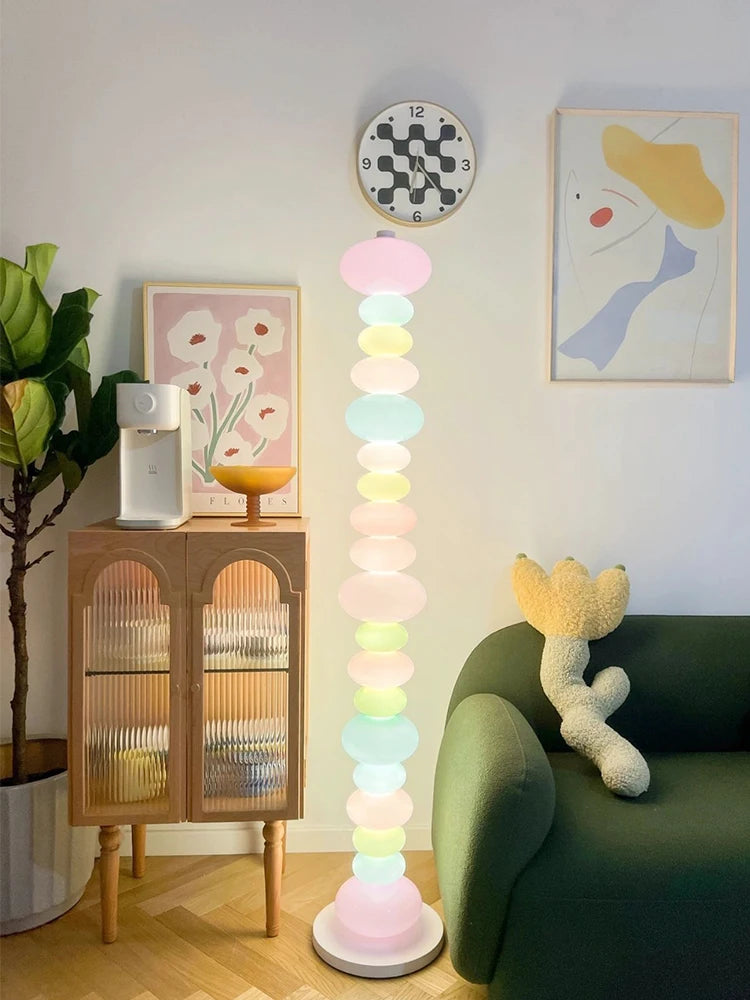 Simple modern macaron floor lamp creative living room gourd decorative lamp bedside personalized candy lamp