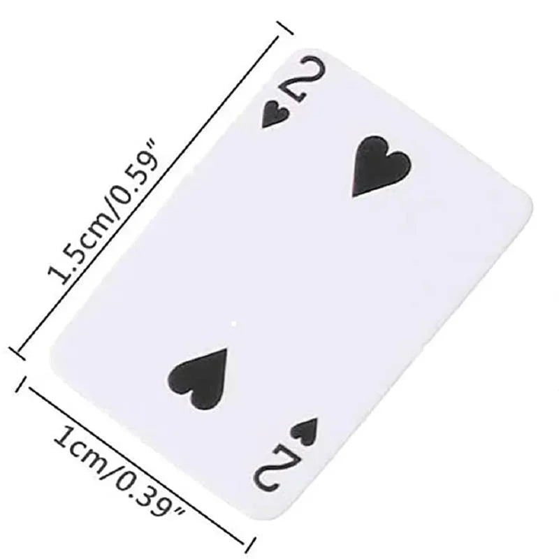 Cute 1:12 Miniature Games Poker Mini Dollhouse Playing Cards Miniature For Dolls Accessory Home Decoration High Quality