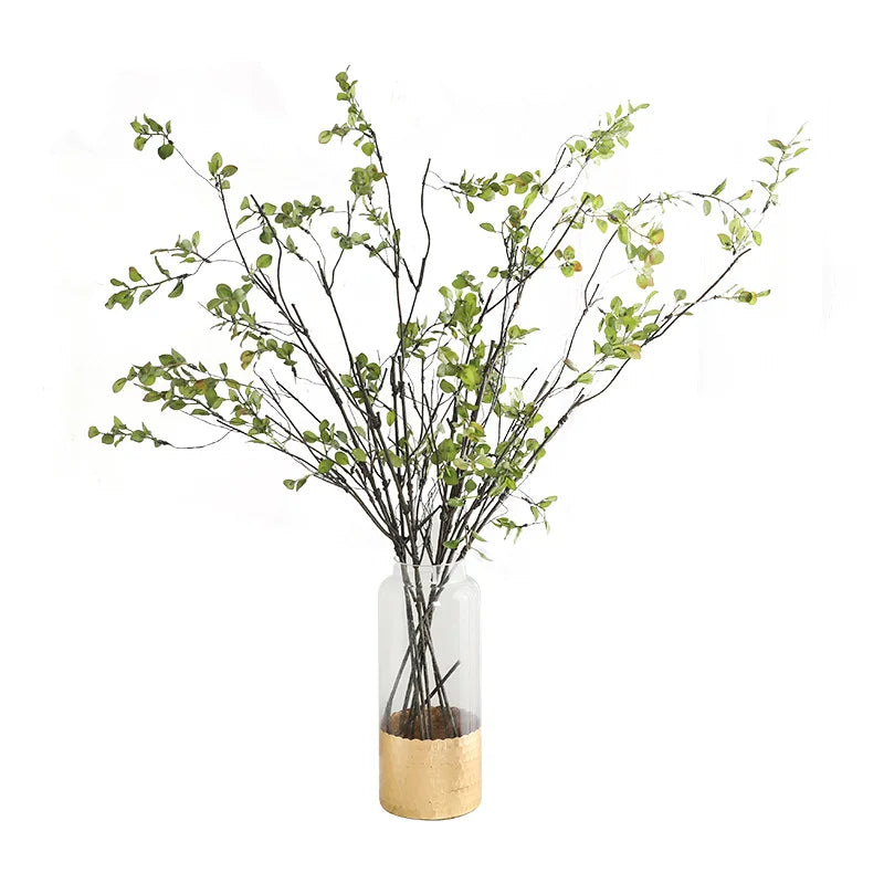 110cm Single Feel Autumn Leaf Plant Bouquet Artificial Flowers Plastic Floor Wedding Arrangement Withered Rattan decoration