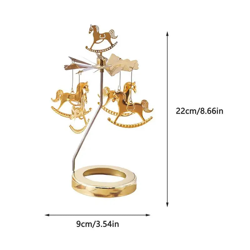 Rotary Candle Tray Thermal Candle Stand Candlestick Rotating Tray Set Revolving Lantern Romantic Candlelight Dinner Ornaments