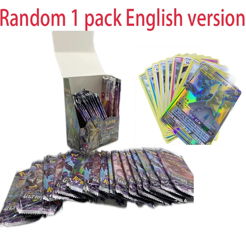 1 Pack Pokemon Card French English Sun Amp Moon GX Team Unbroken Bond Unifie Minds Evolutions Collectible Trading Cards Game Toy