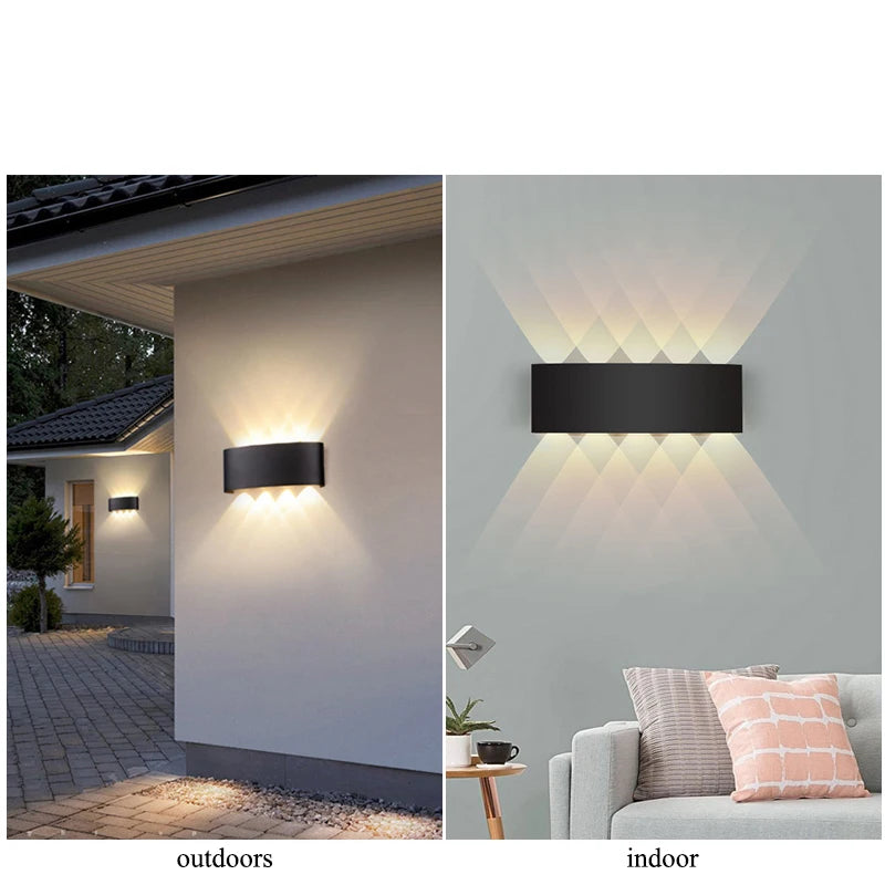 LED Wall Lamp 4/6/8/10 Outdoor Wall Lamps Up And Down Towards Lighting For Indoor Room Decoration Garden Lighting Street Lights