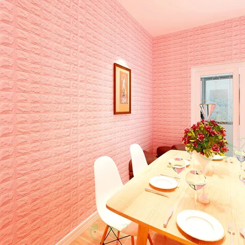 70cm*10m 3D Brick Pattern Wall Panels Wallpaper DIY Waterproof for Living Room Bedroom Kitchen Background Wall stickers Decor