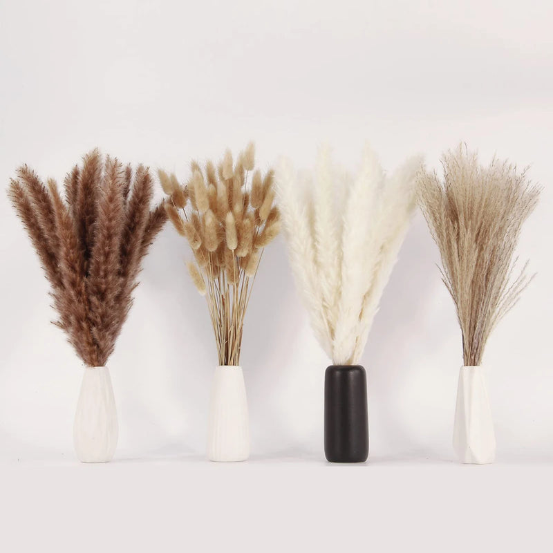 Artificial New Natural Reed Dried Flowers Pampas Grass Home Wedding Decoration European Home American Style Furry Dry Plants