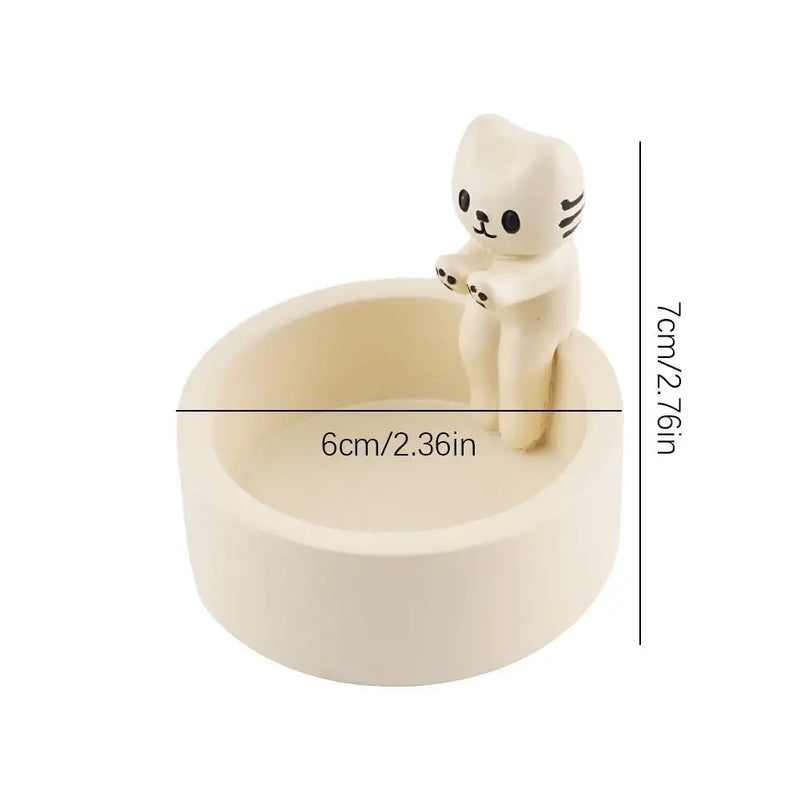 Kitten Candle Holder Warming Its Paws Cute Scented Light Holder Cute Grilled Cat Aromatherapy Candle Holder Desktop Ornaments