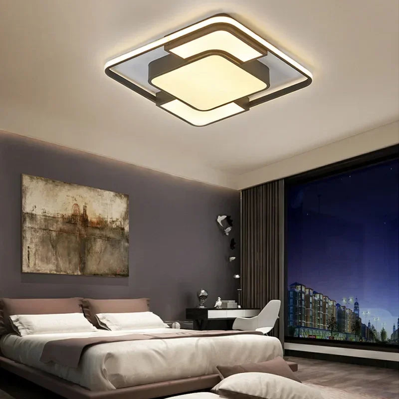 Modern Led Ceiling Lamp Dimmable for Living Room Restaurant Loft Kitchen Double Bedroom Home Decor Indoor Luster Light Fixture