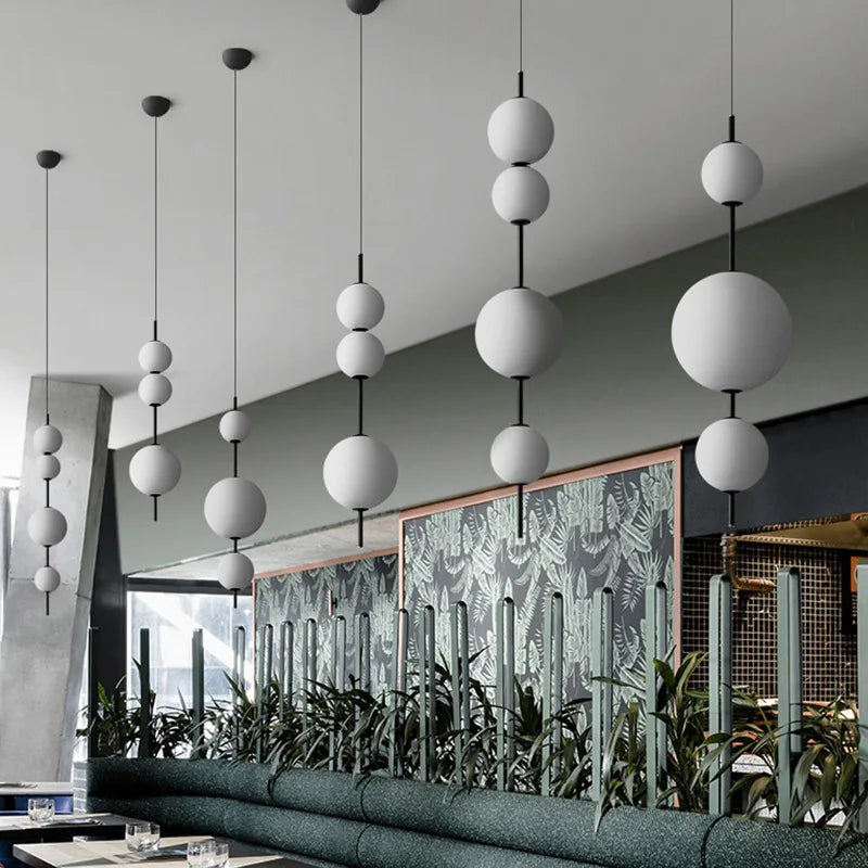 Modern LED Pendant Lamps Hanging light fixture Restaurant Gourd Pendant Lights Cafe Bar Bedroom Kitchen Dining Room Glass Deco