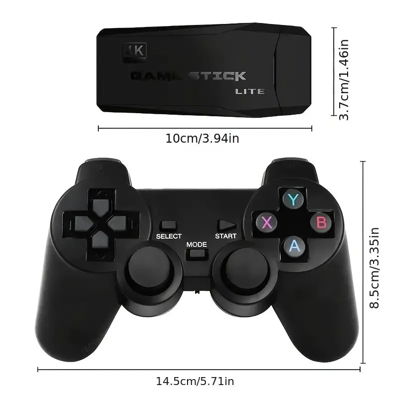 Video Game Stick Lite 4K Video Game M8 Console 64GB Double Wireless Controller For 10000 Retro Games Kid Xmas Gift