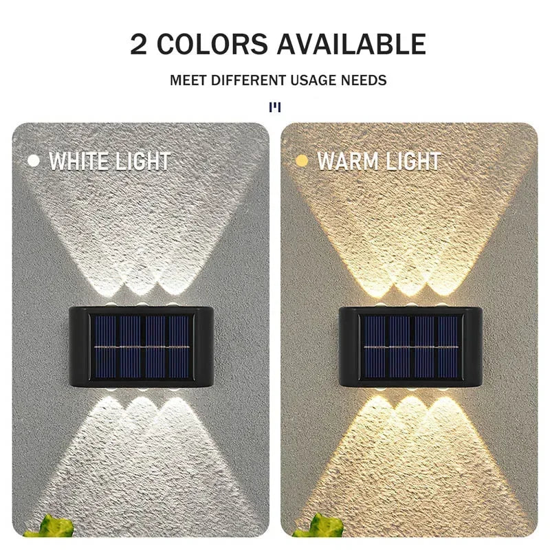 Solar Wall Lamp Outdoor Waterproof LED Solar Lights Up And Down Luminous Lighting For Garden Balcony Yard Street Decor Lamps