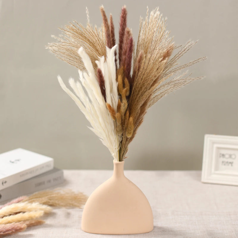 Artificial New Natural Reed Dried Flowers Pampas Grass Home Wedding Decoration European Home American Style Furry Dry Plants