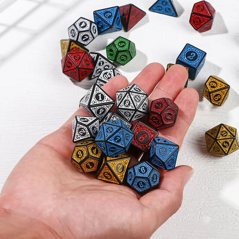 Hot Multi-Sided 7-Die Dice Set Game Dice For TRPG DND Accessories Polyhedral D4 D6 D8 D10 D12 D20 Dice For TRPG DND Accessories