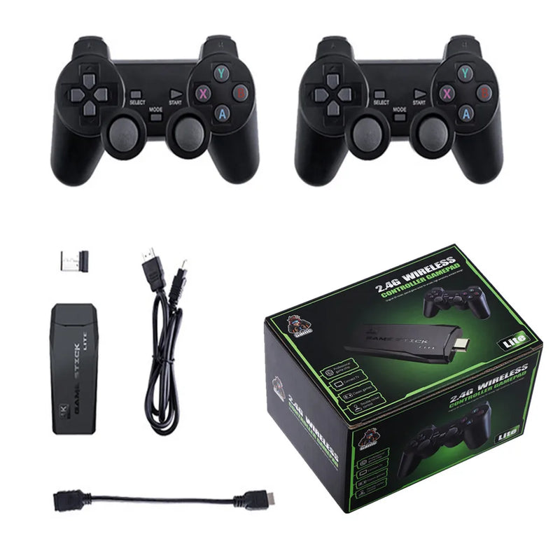 Video Game Console 2.4G Double Wireless Controller Game Stick 4K 10000 Games 64 32GB Retro Games for PS1/GBA Boy Christmas Gift