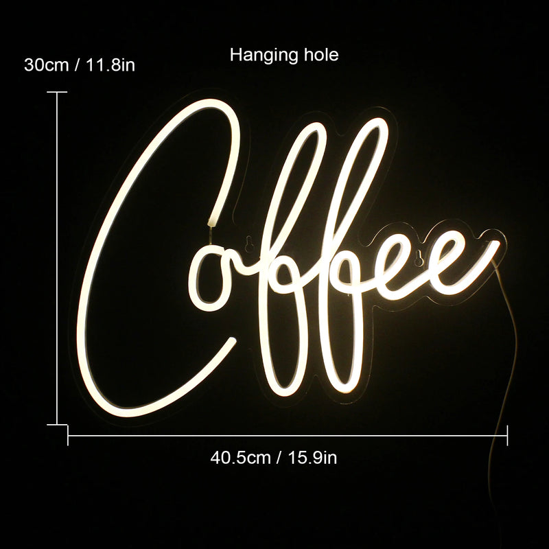 Wanxing Coffee Shop Neon Sign Led Acrylic Custom Light Christma Gift Home Party Club Restaurant Room Beautiful Art Decorate Wall