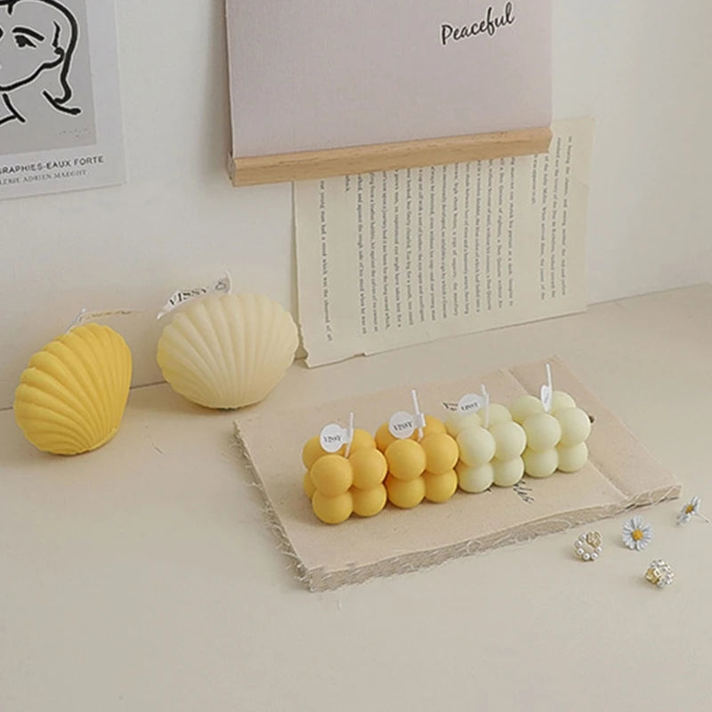 Small Scented  Mini Cube Bubble Shaped Wax Candles  for Home Bedroom Wedding Festival Party Decoration