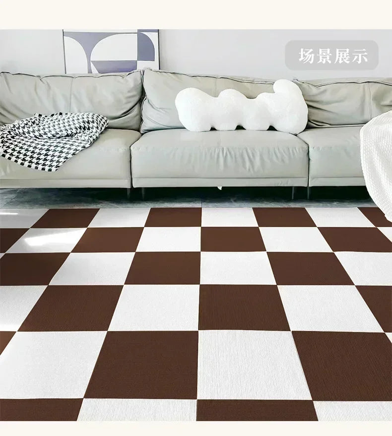 10pic Glue free square splicing floor mat, children's bedside blanket, simple bedroom, living room carpet 30x30cm rugs carpet