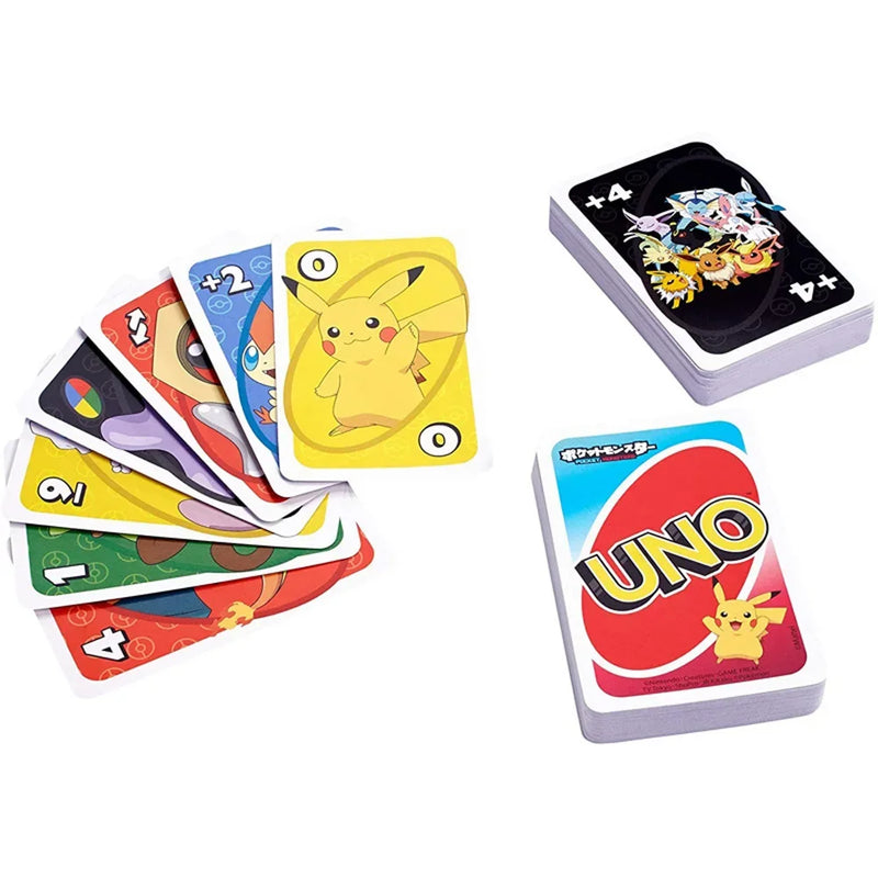 Mattel UNO Pokemon Sword & Shield Card Games Family Funny Entertainment Board Game Poker Kids Toys Playing Cards