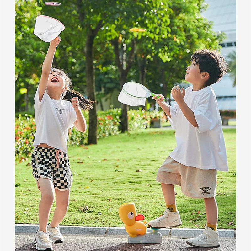 Air Rocket Launcher Toy Outdoor Soaring Rocket Flying Disc Flying Saucer Foot Launcher Kids Jump Sport Games Toys for Children