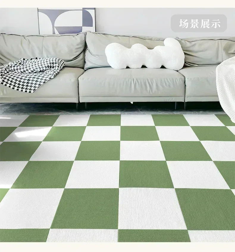 10pic Glue free square splicing floor mat, children's bedside blanket, simple bedroom, living room carpet 30x30cm rugs carpet