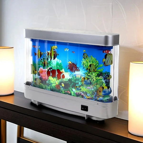 Artificial Tropical Fish Tank Simulated Ornamental Fish Lamp Virtual Ocean Dynamics Led Table Lamp Home Room Decoration