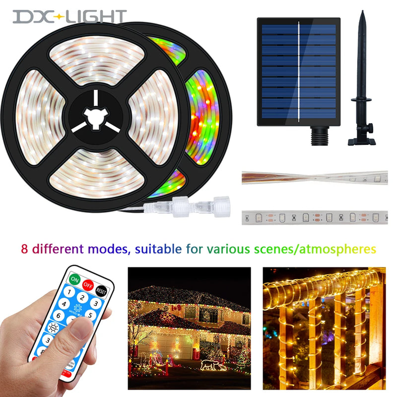 Solar Led Light Strip Outdoor Lights LED Strip Garden 5M/240leds String Lights LED Solar Street Garland For Garden Decoration