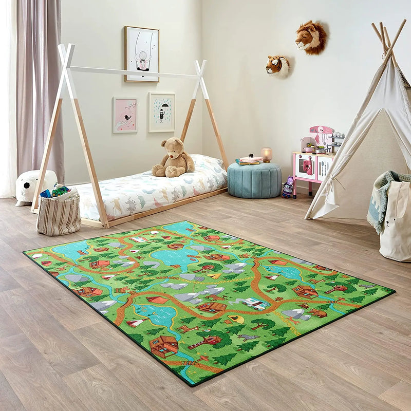 Studio de tapis kids car rugs,  room play mats for boys and girls, non-slip  home decor, floor