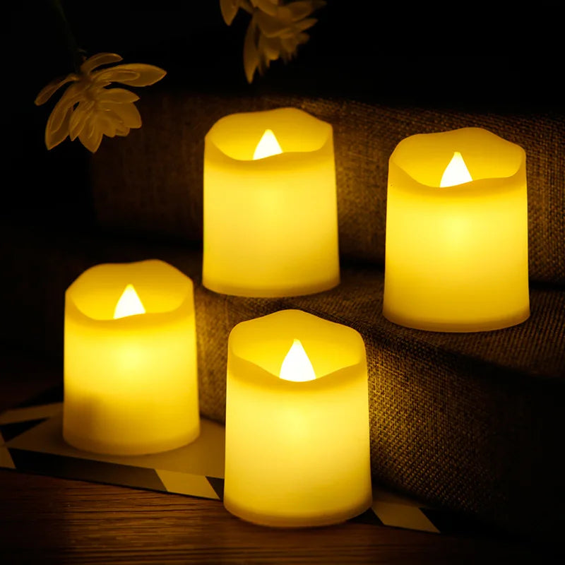 Flameless LED Electronic Candle Lights Battery Powered Tea Light Table Lamp for Wedding Halloween Christmas Decoration Candles