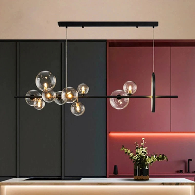 Modern LED Pendant Light Nordic Black Chandeliers for Living Bedroom Kitchen Hanging Lamp Dining Room Lights Fixtures