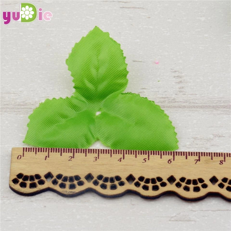 150pcs Silk Green Leaf Artificial Mosaic Wedding Home Decorative DIY Wreath Scissors Rose Leaf Decorative Artificial Plants