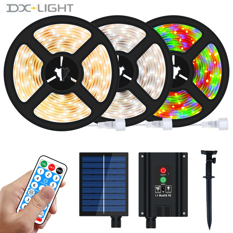 Solar Led Light Strip Outdoor Lights LED Strip Garden 5M/240leds String Lights LED Solar Street Garland For Garden Decoration