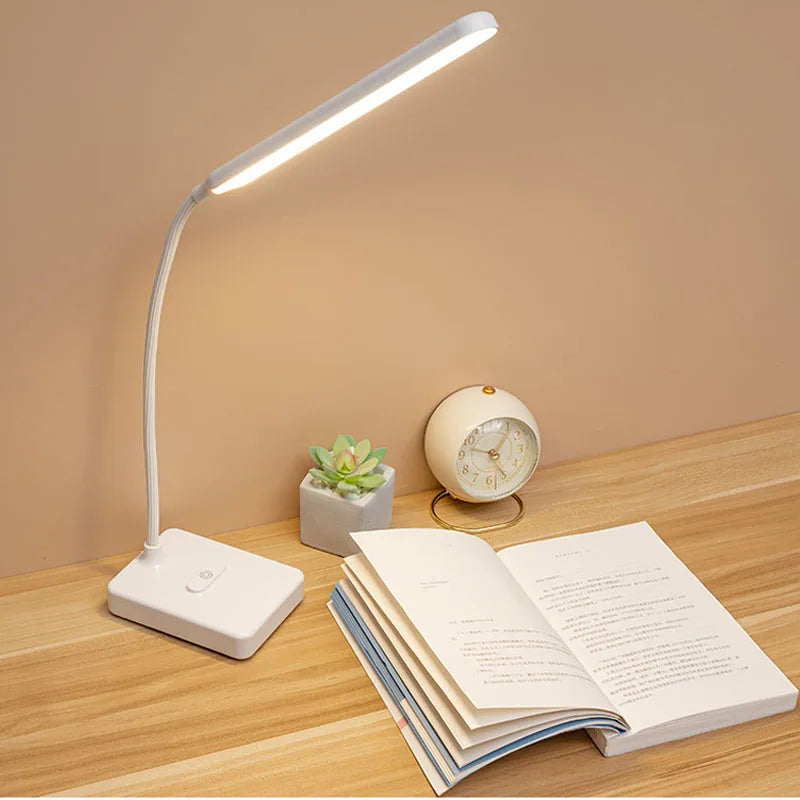 LED Table Lamp Dimmable Touch Night Light Eye Protection Foldable Table Lamp USB Rechargeable Study Reading Light Bedside Lamp