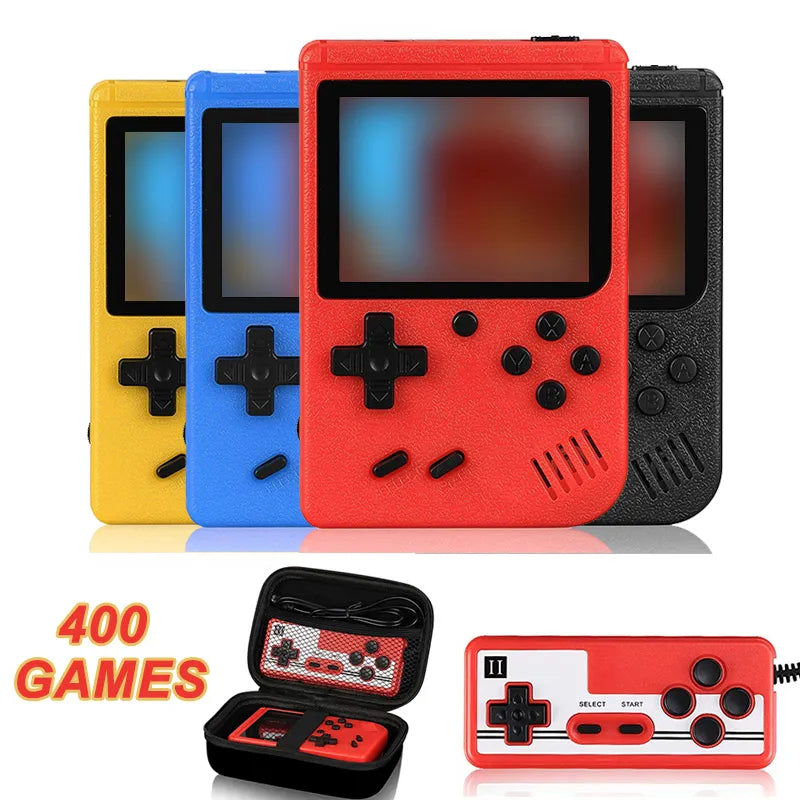 Built-in 400 FC Games with Portable Case Mini Retro Handheld Game Console 3.0 Inch LCD Screen Video Game Player Kids Boys Gift