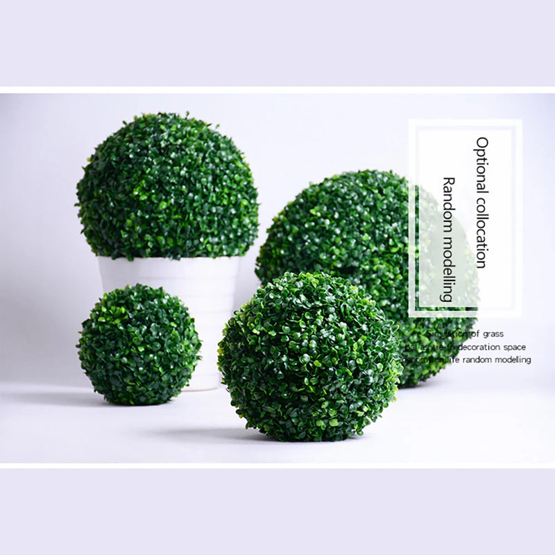 Artificial Plant Ball Topiary Tree Boxwood Home Outdoor Wedding Party Decoration Artificial Boxwood Balls Garden Green Plant