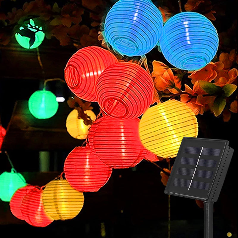 Solar Outdoor Light Garland Solar Lantern Garden Lamp String Lighs Waterproof Soalr Lamp Garden Garland Sunlight Garden Decor