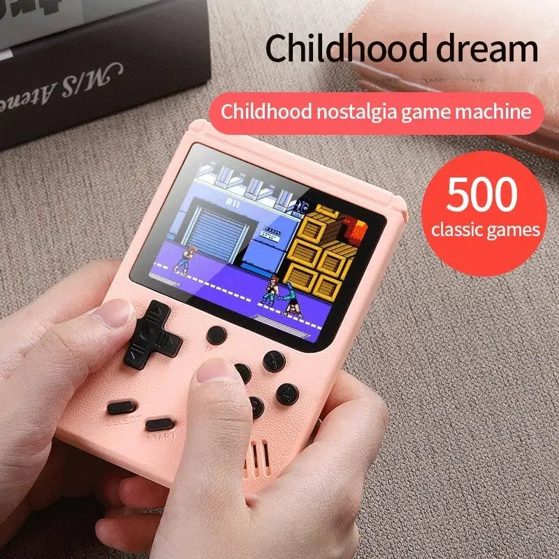 Retro Portable Mini Handheld Video Game Console 8 Bit 3.0 Inch Color LCD Kids Color Game Player Built in 500 Games