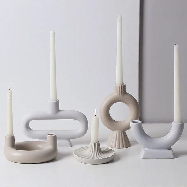 Nordic Design candlestick Concrete Candle Holder Candle Living Room Household Homestand Decoration Ornaments