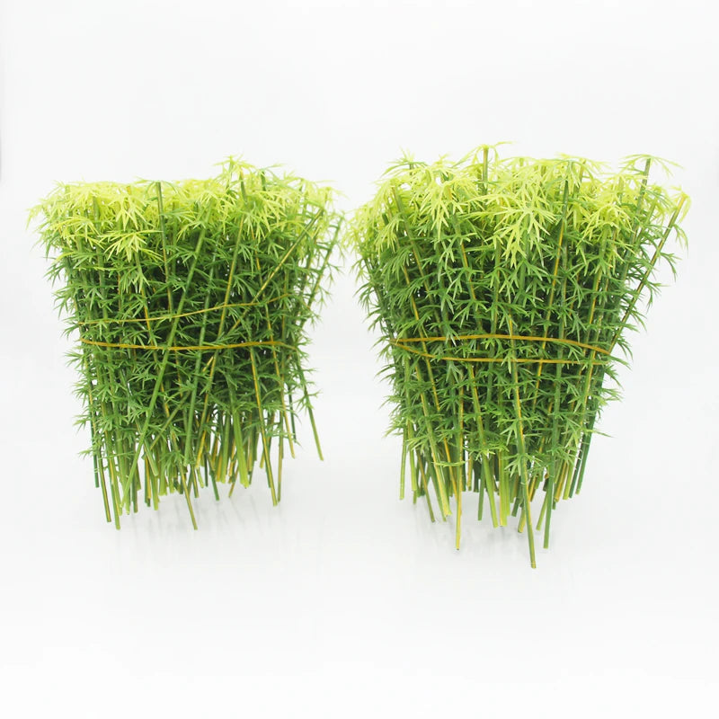 15cm 30pcs Mini Artificial Bamboo Landscaping Model Miniature PVC Plants Tree Sandbox Bonsai Fairy Garden Decoration Ornaments