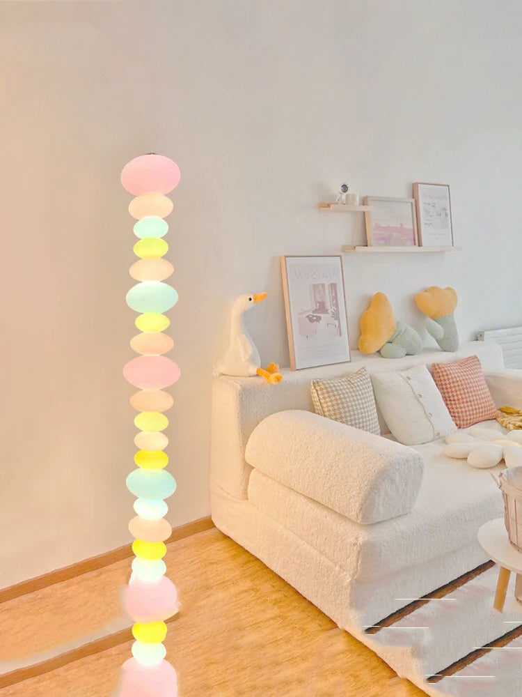 Simple modern macaron floor lamp creative living room gourd decorative lamp bedside personalized candy lamp