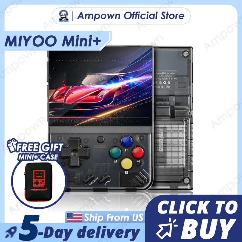 MIYOO Mini Plus Portable Retro Handheld Game Console V2 Mini+ IPS Screen Classic Video Game Console Linux System Children's Gift