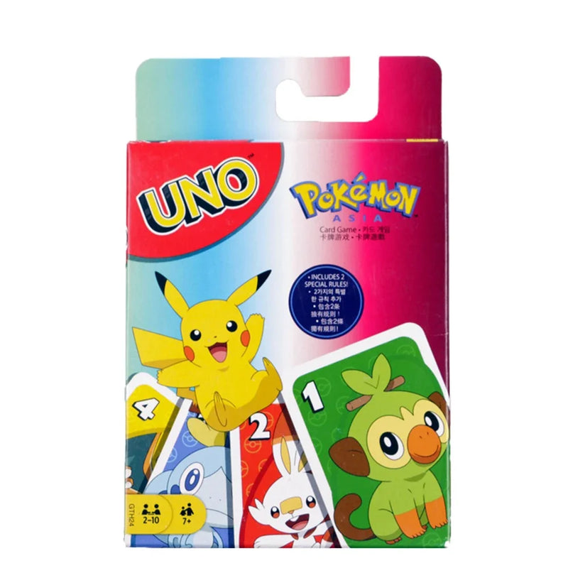 Mattel UNO Pokemon Sword & Shield Card Games Family Funny Entertainment Board Game Poker Kids Toys Playing Cards