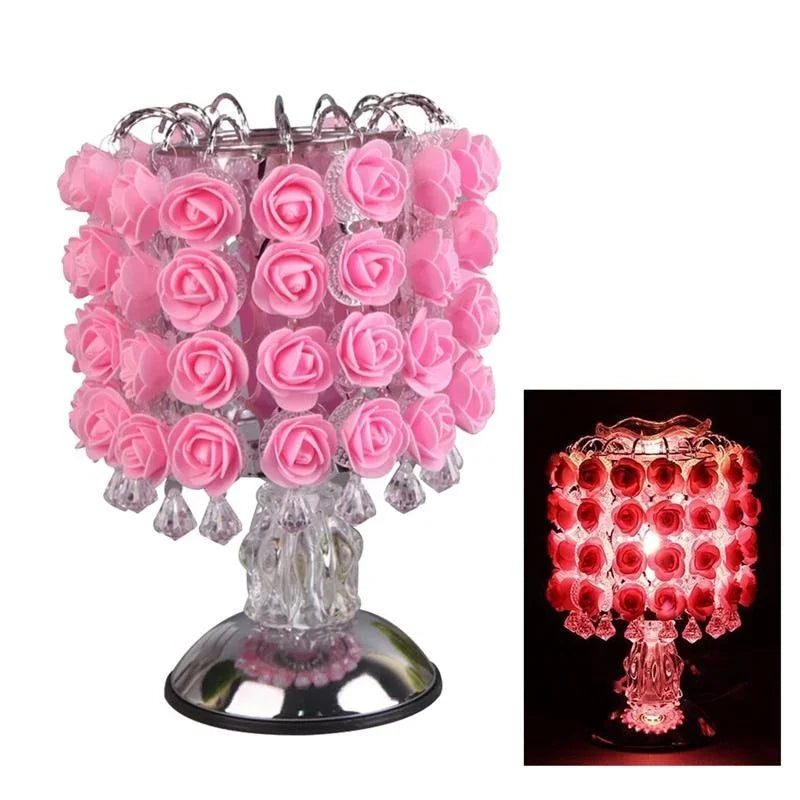 Fragrance Lamp Tree Light Rose Flower Table  Home Decoration Lights with LEDs for  Party Wedding  EU Plug