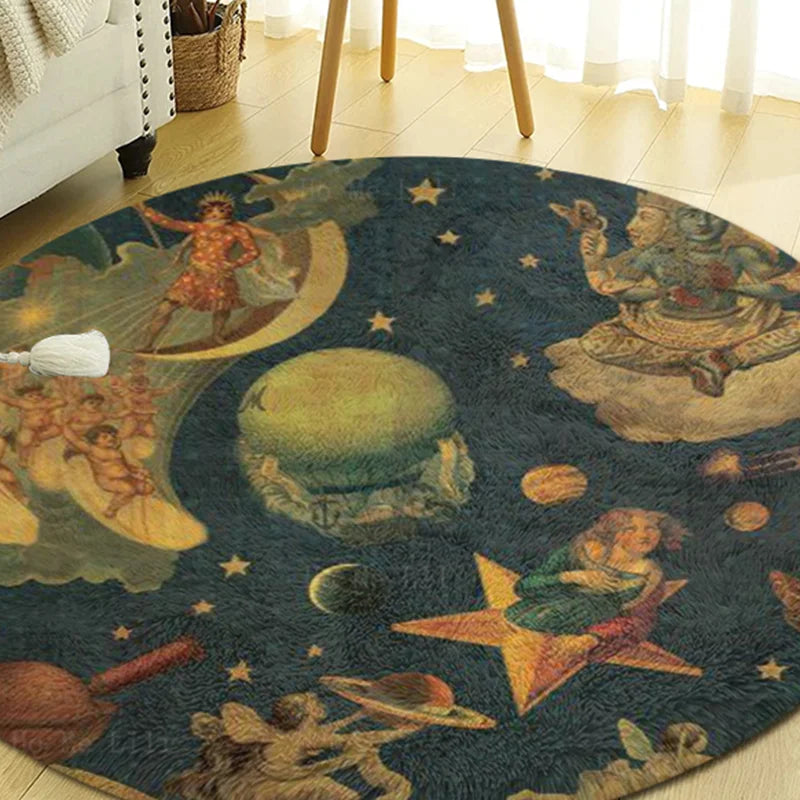 Crush Pumpkin Mellon Collie And Infinite Sadness Artwork Round Mat Non Slip Flannel Floor Rugs By Ho Me Lili