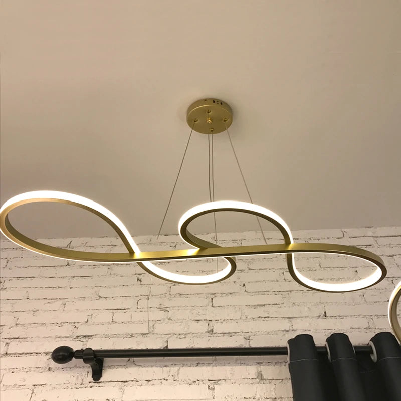 Modern LED Chandelier Creative Nordic Dining Room Pendent Lights For Kitchen Bar Front Desk Office Decoration Hanging Lamp Gold